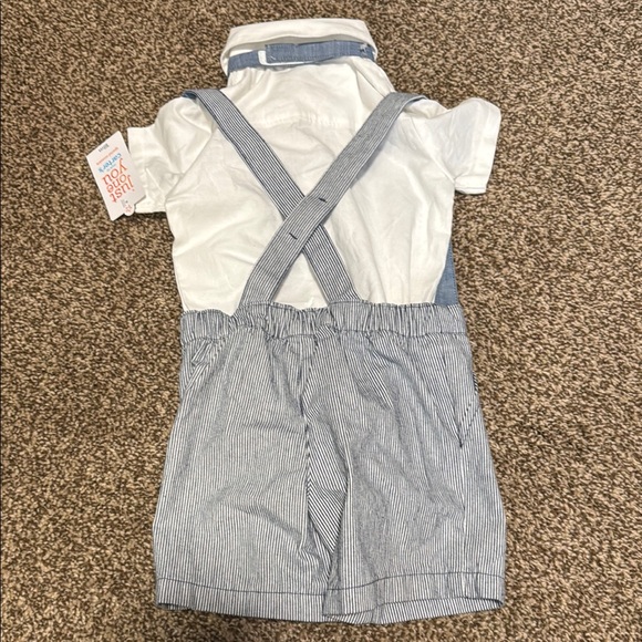 Carter's Blue and White Suspenders for Special Occasions - Picture 3 of 4